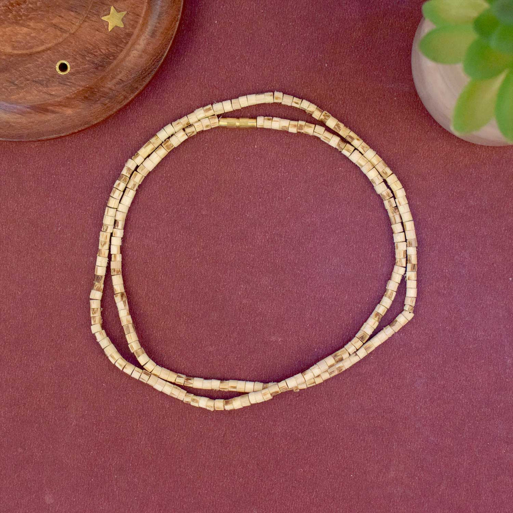 100% Pure 11 Inch Long Tulsi Kanthi Bead Jap Mala – Sacred wooden mala for chanting, devotion, and spiritual protection. India’s Largest Pooja Accessories Brand - www.satvikstore.in