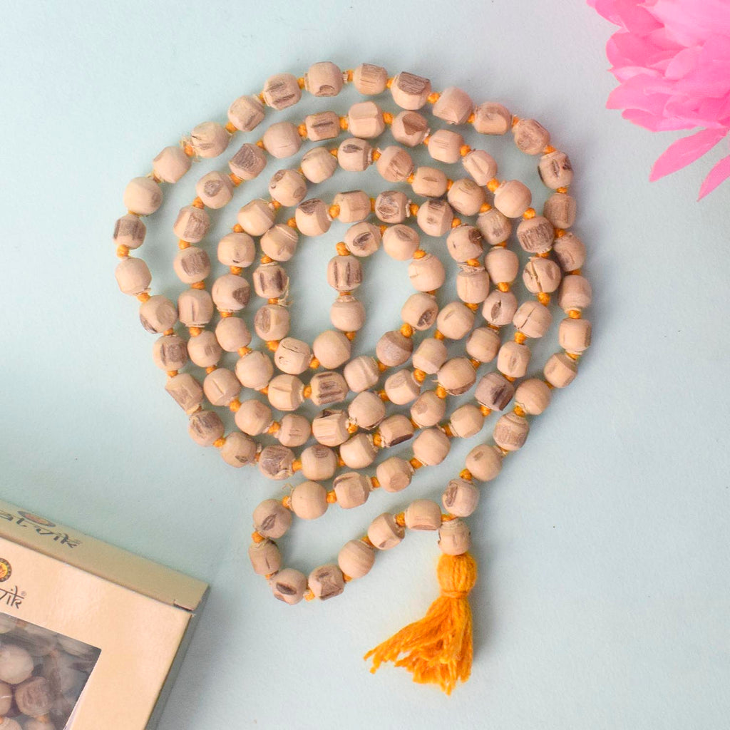 100% Pure Tulsi Jap Mala with 108 smooth 6mm beads, perfect for daily chanting, meditation, and devotional use India’s Premium Jap Mala Store- www.satvikstore.in
