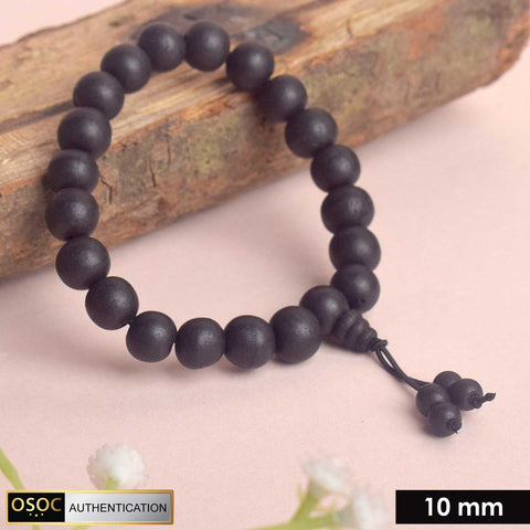 10mm Govt. Certified Karungali Bracelet with Matt Finish for Spiritual Protection. India’s Largest Pooja Accessories Brand - www.satvikstore.in