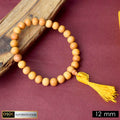 12mm 27 bead white chandan mani mala with thread for japa and spiritual meditation. 
India’s Premium Jap Mala Store - www.satvikstore.in
