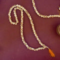 Wooden Jap Mala Engraved with Radha Name – Spiritual prayer beads with Radha inscription for chanting and devotion. 
India’s Largest Pooja Accessories Brand - www.satvikstore.in