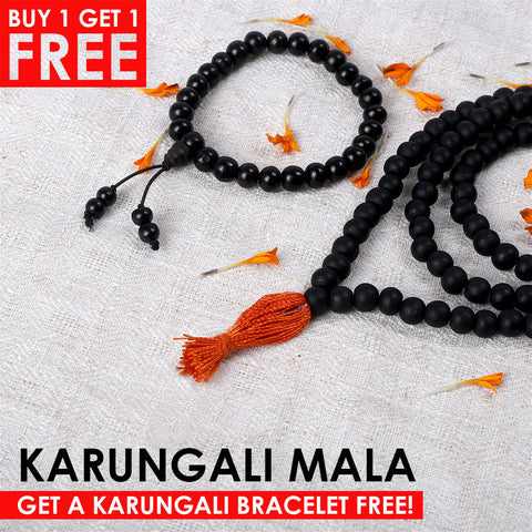 8mm Govt. Certified original Karungali Mala – 108+1 Beads for Japa & Focus