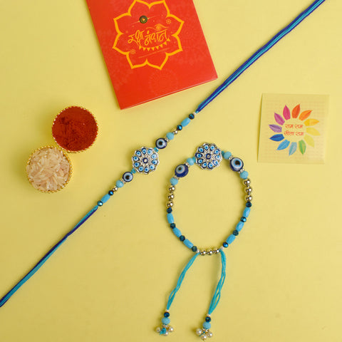 His & Hers Couple Rakhi Set