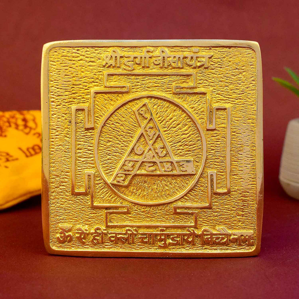 Asht Dhatu Shree Durga Bisa Yantra for Divine Protection and Energy – Satvikstore.in India’s Largest Pooja Accessories Brand - www.satvikstore.in 