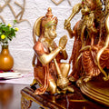 Large Brass Idol of 23 Inch Elegant Brass Ram Darbar Idol. This Elegant Brass Ram Darbar Idol&nbsp;beautifully captures the essence of divinity and royalty. Crafted with intricate detailing, it showcases Lord Ram in a regal pose, symbolizing strength, devotion, and grace. 