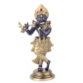  The 9.1 Inch Krishna Idol A Spiritual Icon of Joy and Devotion is a captivating representation of Lord Krishna's divine love and blissful energy. Crafted with exquisite detail, this idol showcases Krishna in a joyful and serene pose, with his flute in hand, symbolizing the music of the soul and the divine connection between the mortal and the eternal. 