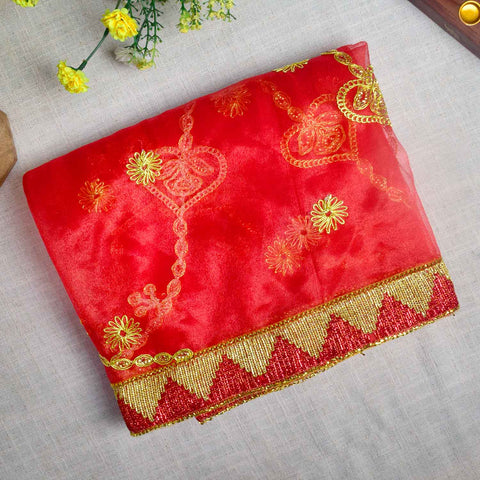 Beautiful Red Mata Chunri (87x40 inch)