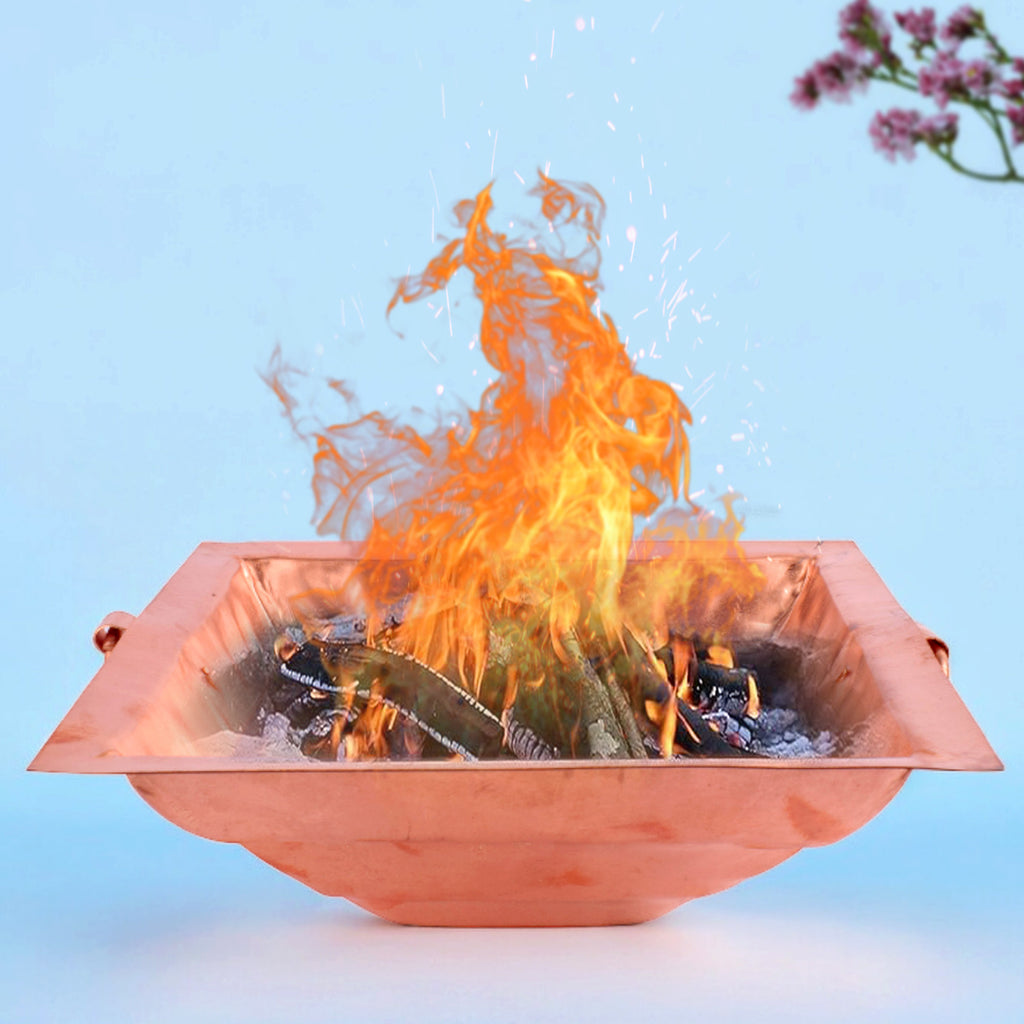 Copper Hawan Kund for Pooja is a traditional and sacred vessel used for performing hawan and other fire rituals during pooja ceremonies. Made from high-quality copper, it ensures purity and effectiveness during religious practices – India’s Largest Pooja Accessories Brand – www.satvikstore.in