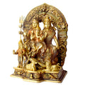 This beautifully crafted Brass Sampurna Shiv Parivaar Idol showcases the divine family of Lord Shiva, featuring Lord Shiva, Goddess Parvati, Lord Ganesha, and Lord Kartikeya. Expertly designed in fine brass, this idol symbolizes unity, love, and divine blessings, making it an ideal addition to any home or temple space.