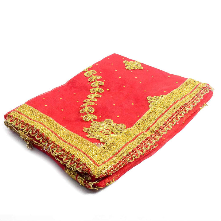 ✨ "Mata Ki Chunri with Golden Embroidery – Sacred Prayer Cloth for Puja" ✨

Enhance your spiritual rituals with this divine Mata Ki Chunri, adorned with golden floral embroidery and shimmering accents. Measuring 186 cm (73 inches) in length and 104 cm (41 inches) in height, this elegant Chunri is perfect for Devi puja, Navratri, Durga Puja, and temple decoration. Its intricate design symbolizes devotion and reverence, making it ideal for prayer offerings.

🛍️ Shop authentic religious accessories at Satvik 