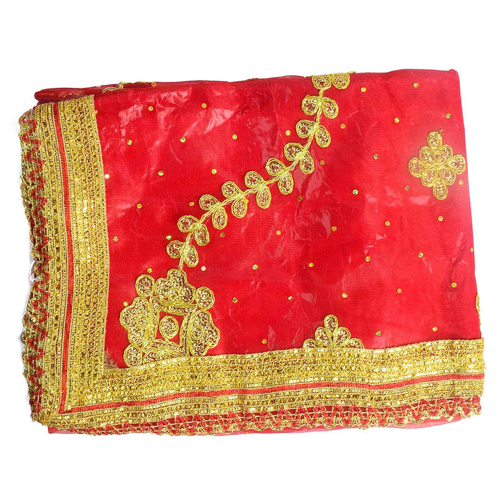 ✨ "Mata Ki Chunri with Golden Embroidery – Sacred Prayer Cloth for Puja" ✨

Enhance your spiritual rituals with this divine Mata Ki Chunri, adorned with golden floral embroidery and shimmering accents. Measuring 186 cm (73 inches) in length and 104 cm (41 inches) in height, this elegant Chunri is perfect for Devi puja, Navratri, Durga Puja, and temple decoration. Its intricate design symbolizes devotion and reverence, making it ideal for prayer offerings.

🛍️ Shop authentic religious accessories at Satvik 
