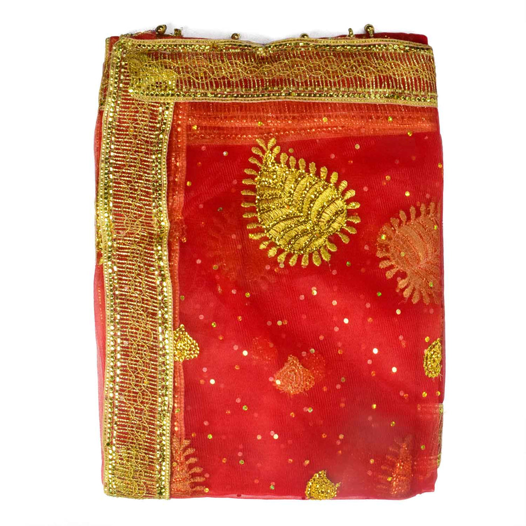 Enhance your puja altar with this exquisite Pink Chunri, adorned with golden motif embroidery for a divine and elegant look. Measuring 194 cm (76 inches) in length and 118 cm (46 inches) in height, this cloth is perfect for Devi puja, religious ceremonies, and festive rituals.

🛍️ Shop now at Satvik Store for authentic spiritual and religious products. 🌸🙏