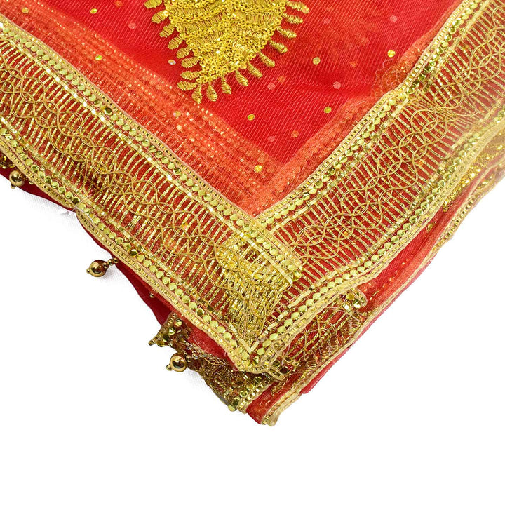 Enhance your puja altar with this exquisite Pink Chunri, adorned with golden motif embroidery for a divine and elegant look. Measuring 194 cm (76 inches) in length and 118 cm (46 inches) in height, this cloth is perfect for Devi puja, religious ceremonies, and festive rituals.

🛍️ Shop now at Satvik Store for authentic spiritual and religious products. 🌸🙏
