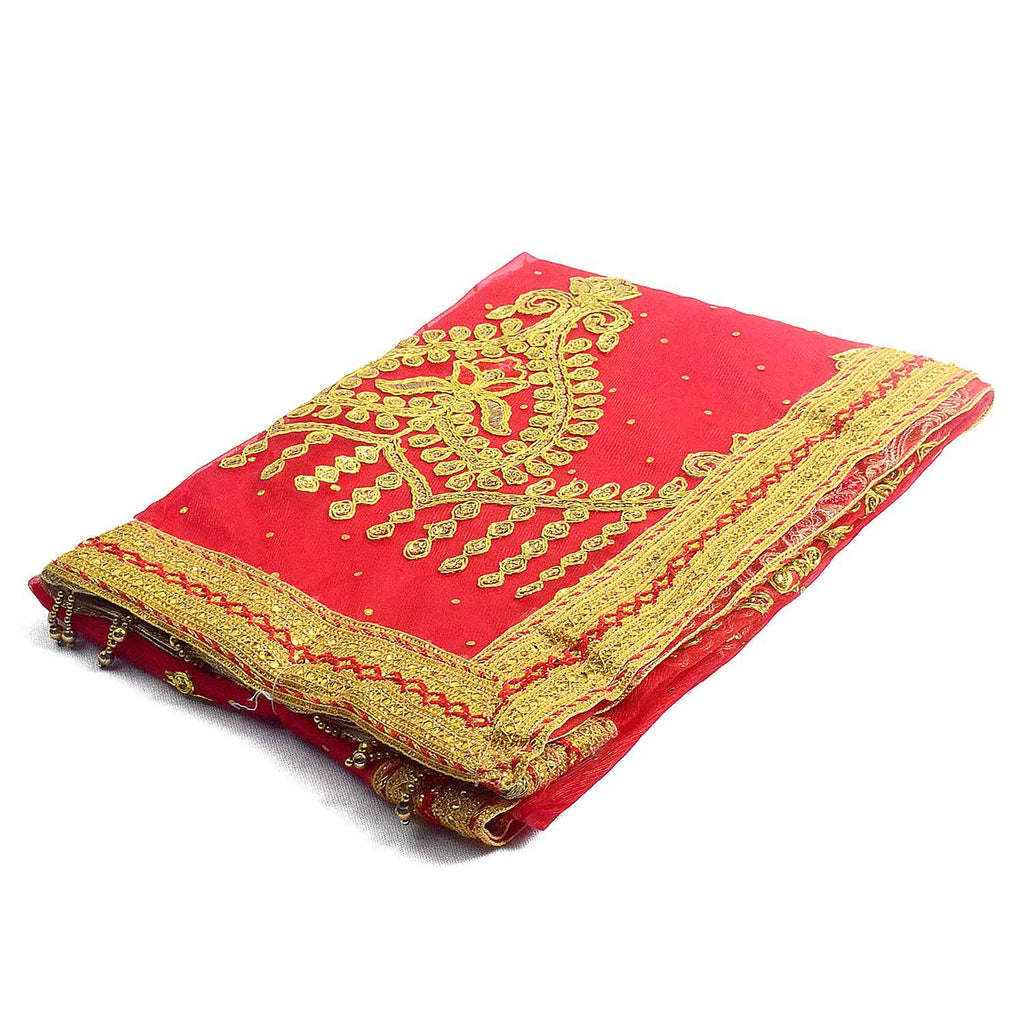 Enhance your puja ceremonies with this exquisite Pink Chunri featuring intricate golden embroidery. Measuring 188 cm (74 inches) in length and 108 cm (43 inches) in height, this elegant cloth is ideal for Devi puja, temple offerings, and altar decorations.

🛍️ Shop now at Satvik Store for authentic spiritual and religious products. 🌸🙏