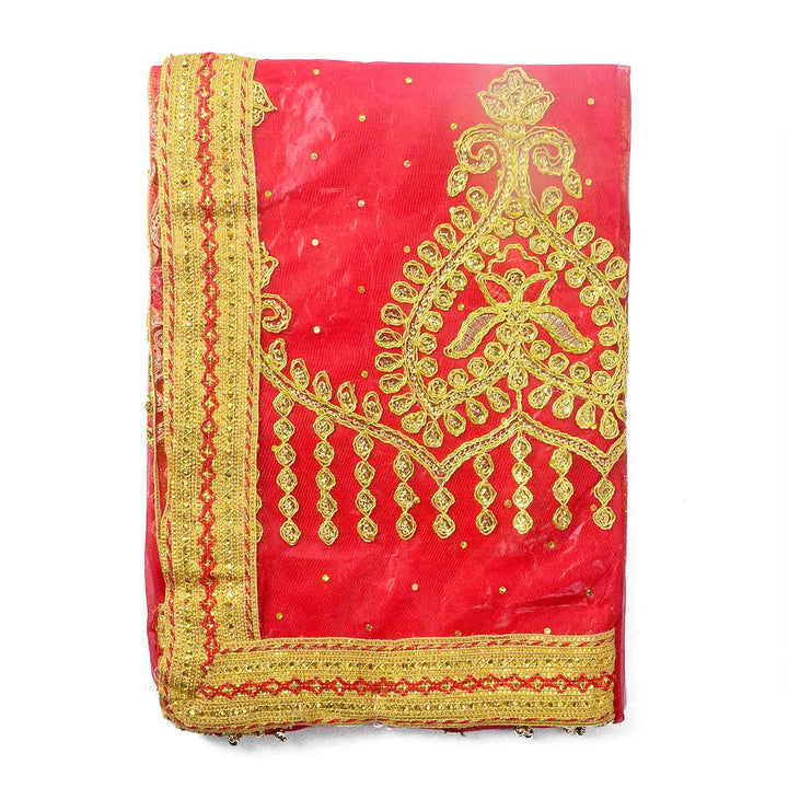 Enhance your puja ceremonies with this exquisite Pink Chunri featuring intricate golden embroidery. Measuring 188 cm (74 inches) in length and 108 cm (43 inches) in height, this elegant cloth is ideal for Devi puja, temple offerings, and altar decorations.

🛍️ Shop now at Satvik Store for authentic spiritual and religious products. 🌸🙏