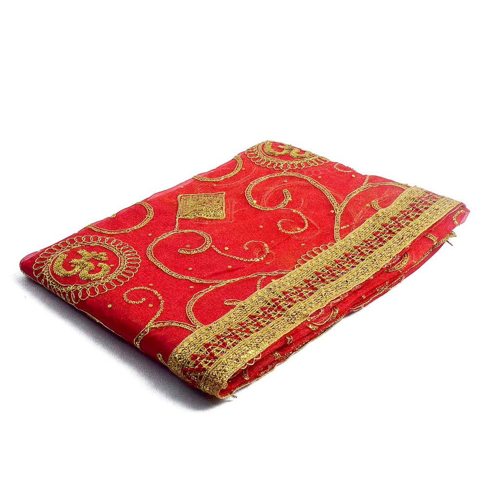 Enhance your devotional rituals with this Mata Ki Chunri, beautifully adorned with golden embroidery and decorative patterns. Measuring 192 cm (75.5 inches) in length and 106 cm (41.7 inches) in height, it is perfect for Devi puja, Navratri, and temple decoration. The elegant fabric symbolizes purity and reverence, making it an ideal offering for your prayer ceremonies.

🛍️ Shop now at Satvik Store for premium spiritual and religious products. 🌸🙏