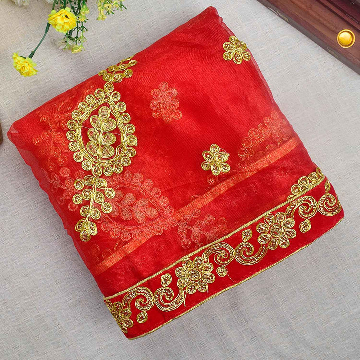 Increase your spiritual rituals with this beautiful Mata Ki Chunri, featuring intricate golden embroidery. Measuring 216 cm (85 inches) in length and 99 cm (39 inches) in height, this Chunri is ideal for Navratri, Durga Puja, temple decor, and sacred offerings. The vibrant fabric with golden motifs adds a divine charm to your religious ceremonies.

🛍️ Shop authentic Mata Ki Chunris, Devi Chunaris, and religious accessories at Satvik Store for all your pooja and festive needs. 🌸🙏