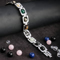 Dhanyog Silver Plated Bracelet Unisex IGP Spiritual Jewelry for Positive Energy and Protection India’s Largest Puja Accessories Brand- www.satvikstore.in