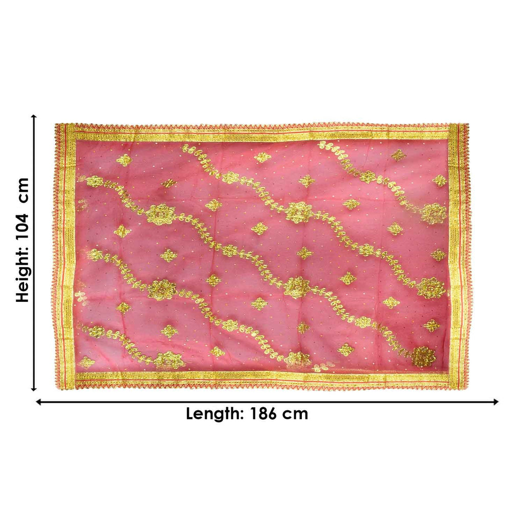 ✨ "Mata Ki Chunri with Golden Embroidery – Sacred Prayer Cloth for Puja" ✨

Enhance your spiritual rituals with this divine Mata Ki Chunri, adorned with golden floral embroidery and shimmering accents. Measuring 186 cm (73 inches) in length and 104 cm (41 inches) in height, this elegant Chunri is perfect for Devi puja, Navratri, Durga Puja, and temple decoration. Its intricate design symbolizes devotion and reverence, making it ideal for prayer offerings.

🛍️ Shop authentic religious accessories at Satvik 