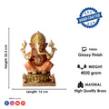 Large Brass Idol of Colored Brass Ganesh Statue. Enhance your home with the vibrant charm of this Colored Brass Ganesh Statue, a perfect fusion of tradition and artistry. Crafted from high-quality brass and adorned with vivid hand-painted colors, this exquisite idol beautifully represents Lord Ganesha, the remover of obstacles and symbol of prosperity. 