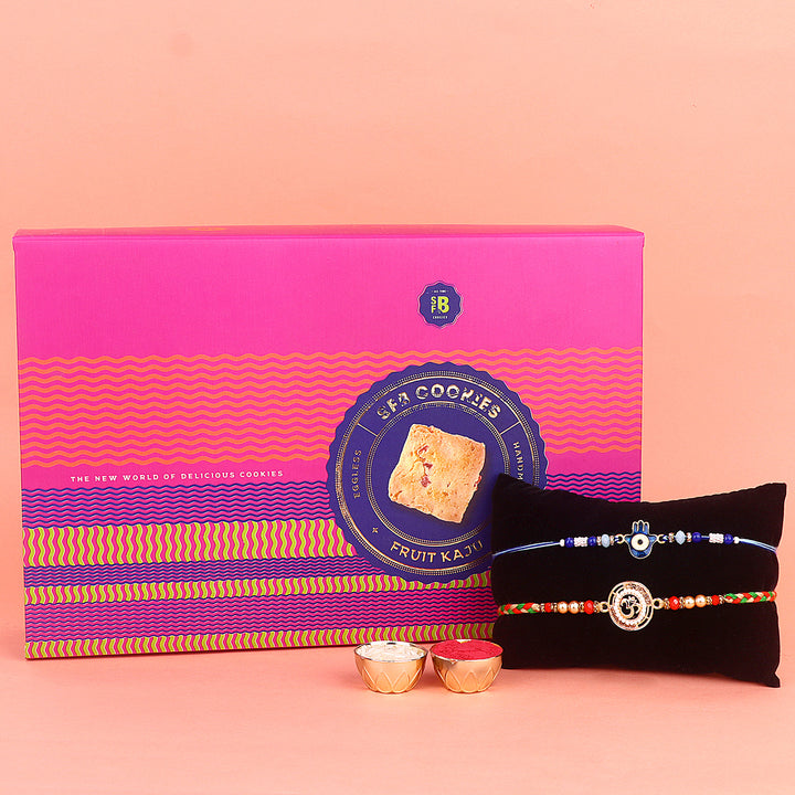 Elegant Rakhi with cookies gift combo India’s Largest Pooja Accessories Brand – www.satvikstore.in
