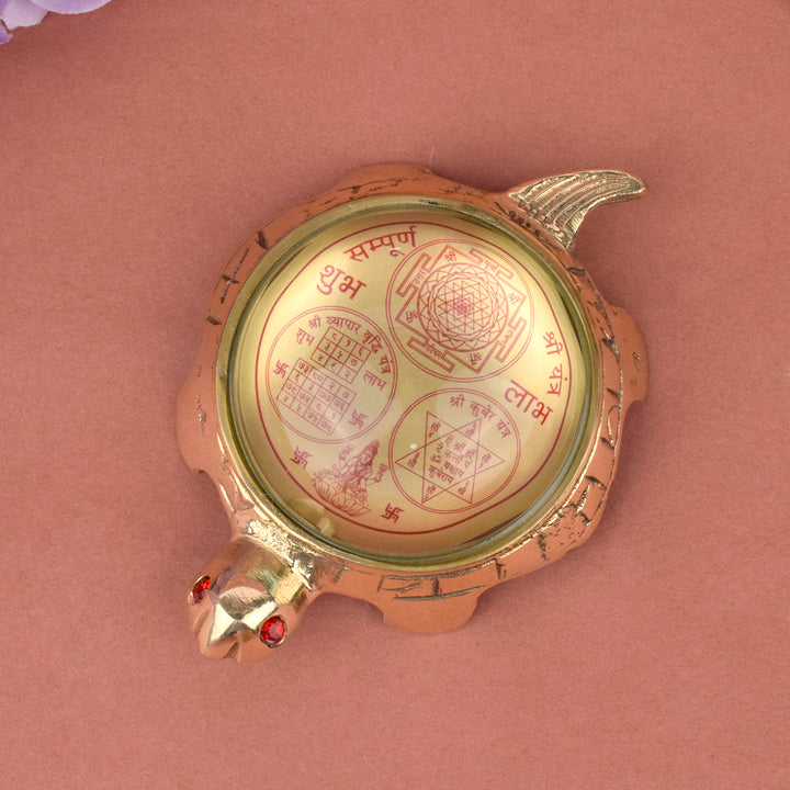Feng Shui Turtle with Glass Shubh Labh – A spiritual charm to bring prosperity, balance, and good luck. India’s Largest Pooja Accessories Brand – www.satvikstore.in