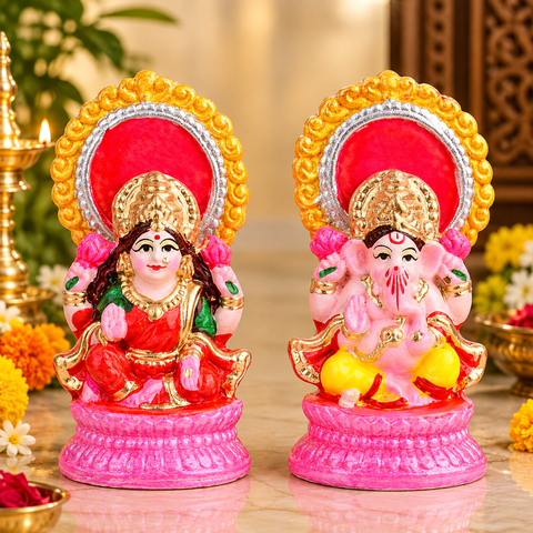 Blessed Union Lakshmi Ganesha Divine Statue