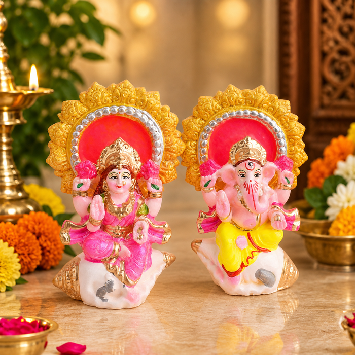 Auspicious Guardians Lakshmi Ganesha Statue