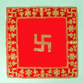 Heavy Design Velvet Aasan 16x16 Inch Pack of 4 with Golden Lace Border. India’s Largest Pooja Accessories Brand - www.satvikstore.in