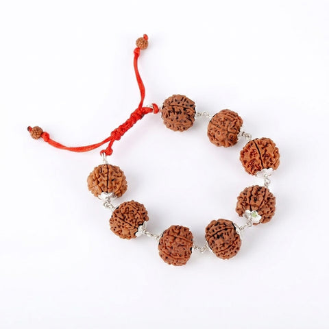 7 Mukhi Mahalaxmi Rudraksha bracelet for wealth prosperity Nepali beads. India’s Premium Rudraksha Jap Mala Brand - www.satvikstore.in