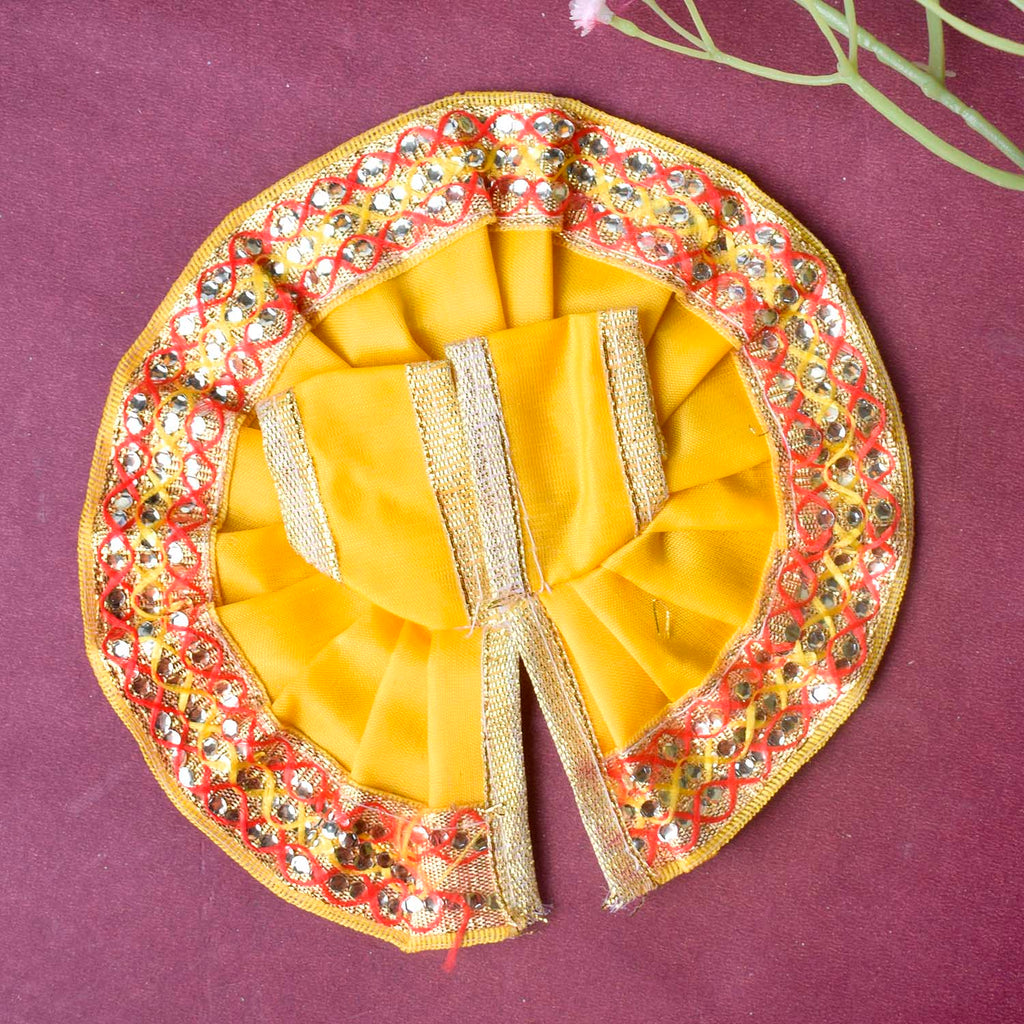 Enchanting Multicolour Laddu Gopal Dress with Golden Border – India’s Largest Pooja Accessories Brand – www.satvikstore.in