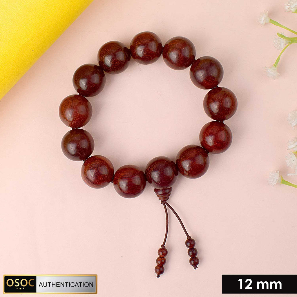 100% Original Red Chandan Sandalwood Bracelet for Spiritual Use. India’s Largest Pooja Accessories Brand - www.satvikstore.in