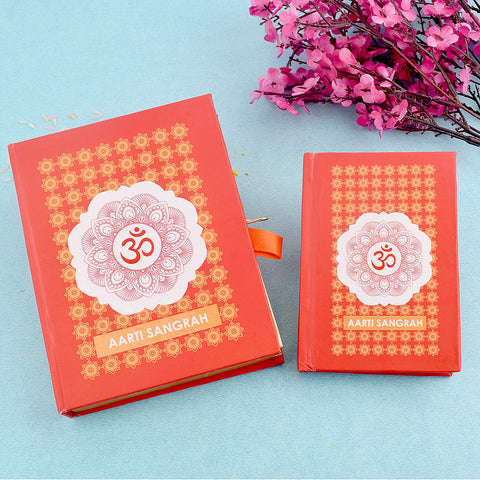 Premium Arti Sangrah Book featuring a collection of sacred Hindu aratis for devotional practices and spiritual rituals.India’s Largest Pooja Accessories Brand – www.satvikstore.in