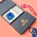 Premium Hakik Jap Mala with Blue Hakik Beads – A Spiritual Meditation Mala for Communication, Inner Peace, and Emotional Balance. India’s Premium Hakik Jap Mala Store - www.satvikstore.in

