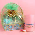 Rakhi Gift Hamper with premium handcrafted Rakhi for Brother by Satvikstore.in