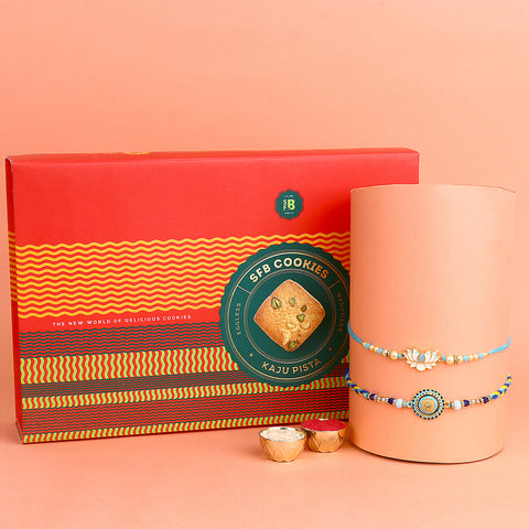 Rakhi with sweets gift combo for Raksha Bandhan celebration. India’s Largest Pooja Accessories Brand – www.satvikstore.in
