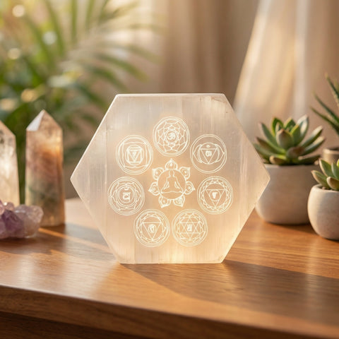 Selenite Crystal Charging Plate Spiritual Healing Tool