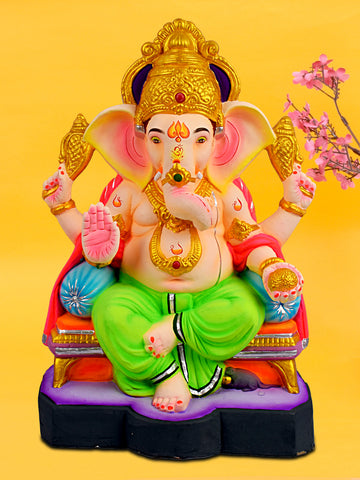 21 Inch Vignaharta Raja Eco Friendly Ganesha Idol