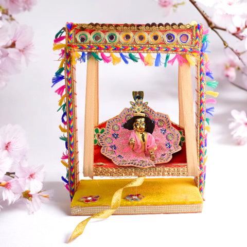 Elegant Mirror Stone Jhula for Laddu Gopal – India’s Largest Pooja Accessories Brand – www.satvikstore.in