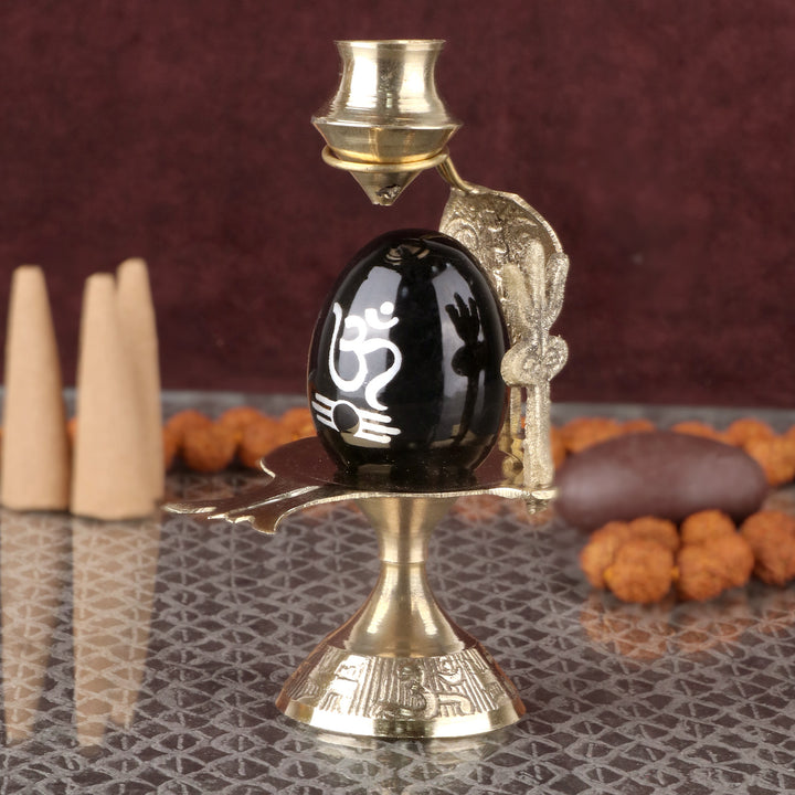 Mahadev Black Stone Shivling with Trishul & Abhishek Patra – India’s Largest Pooja Accessories Brand – www.satvikstore.in