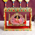 Ornate Meenakari Jhula – Singhasan Style Velvet Cradle for Laddu Gopal – India’s Largest Pooja Accessories Brand – www.satvikstore.in