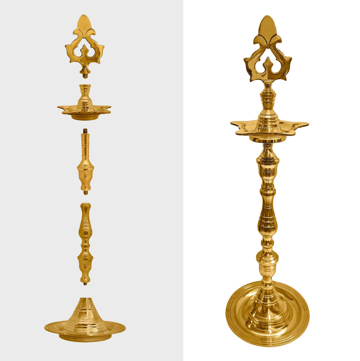 Handicrafts Chandarbalyam Brass 1 Step Diya Puja Store Online Pooja Items Online Puja Samagri Pooja Store near me www.satvikstore.in