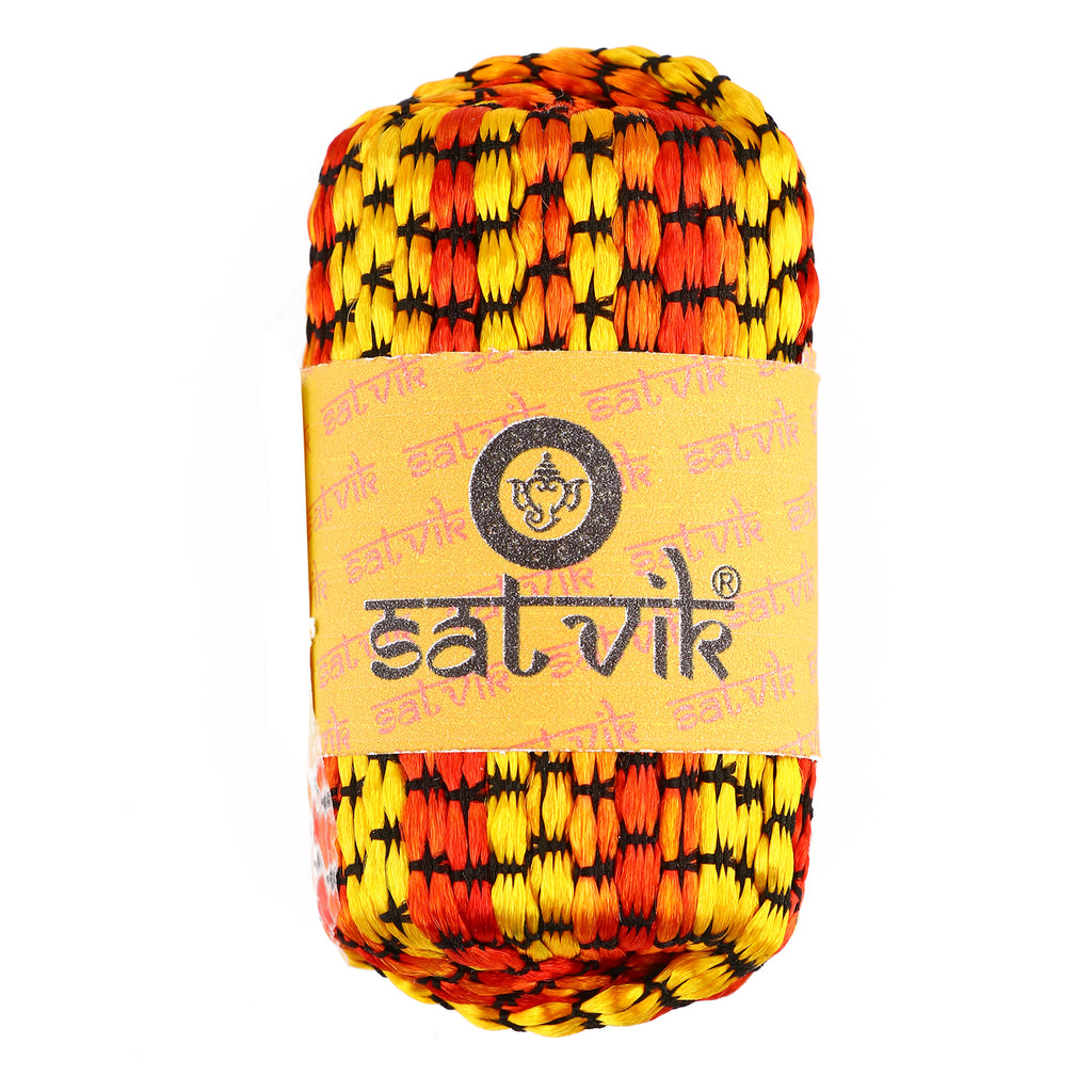 100% Pure Silk Moli/Kalawa (Assorted) is a sacred and elegant thread used in Hindu religious rituals, symbolizing protection, devotion, and spiritual commitment during poojas, ceremonies, and festivals – India’s Largest Pooja Accessories Brand – www.satvikstore.in
