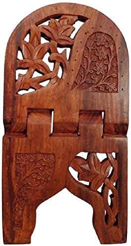 Wooden Book Stand (Rahel) Puja Store Online Pooja Items Online Puja Samagri Pooja Store near me www.satvikstore.in