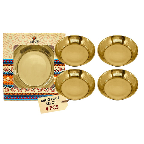 Pure Brass Laddu Gopal Bhog Thali Set is a finely crafted offering tray designed for presenting sacred offerings to Lord Krishna. Made of durable brass, this thali set adds elegance to your Laddu Gopal Pooja and rituals – India’s Largest Pooja Accessories Brand – www.satvikstore.in